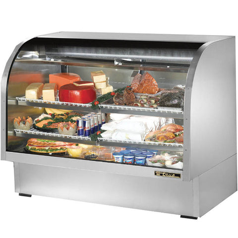 TCGG-60-S-HC-LD True Mfg. – Specialty Retail Display Curved Glass Deli Case, 60-1/4"W