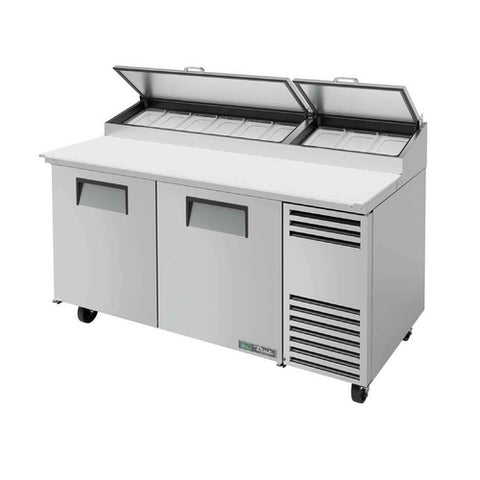 True Manufacturing TPP-AT-67-HC 67-Inch TPPAT Series Pizza Prep Table with Refrigerated Base, 115V