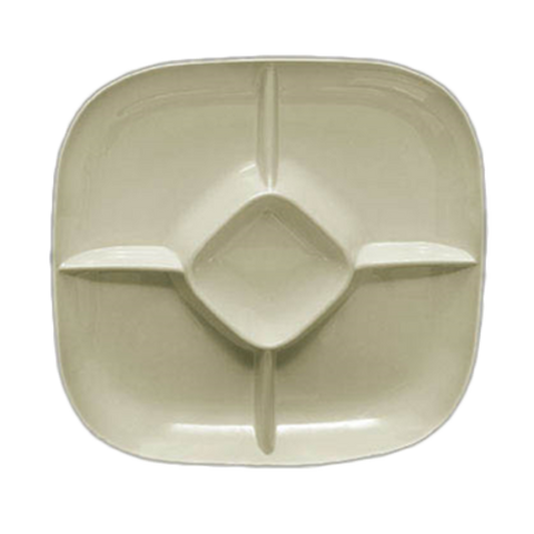 PS1515V Thunder Group Passion Pearl Melamine 15" x 15" Chip & Dip Platter-Thunder Group