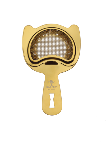 Mercer Culinary Barfly M37185GD 6" Gold Fine Mesh Spring Bar Strainer