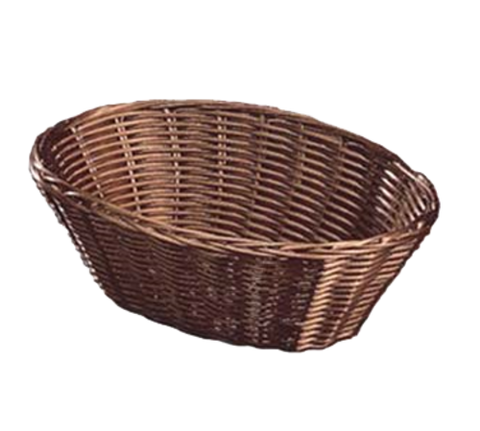 Tablecraft Products 1476 Handwoven Oval Brown Polypropylene Bread Basket