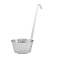 SHHD-1 Winco 1 Qt. Stainless Steel Hooked Handle Dipper-WINCO