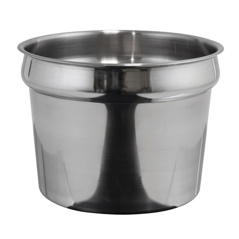 Winco INS-11.0M 11 Qt Stainless Steel Round Inset Pan