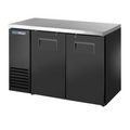 TBB24-48-2S-Z1-SFT-B-1 True Mfg. Back Bar Cooler, two-section, 48-1/8"W, (76) 6-Packs 12oz cans or (6) 1/6 barrels-True MFG Co.