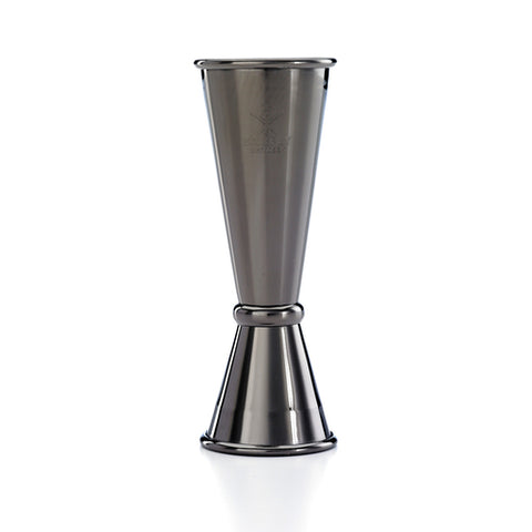 Mercer Culinary M37005BK Barfly 1 oz. & 2 oz. Gun Metal Black Japanese Style Jigger