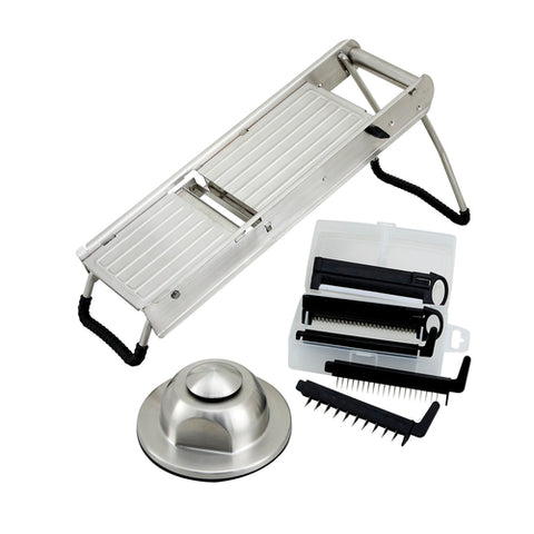 Winco MDL-15 Mandoline Slicer Set with Interchangeable Blades