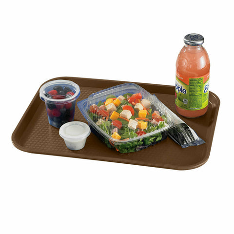 Cambro 1014FF167 Brown 10" x 14" Customizable Fast Food Tray