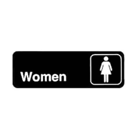 Winco SGN-312 Women's Restroom Information Sign, 9" x 3"