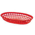 1074R Tablecraft 9-3/8" x 6" x 1-7/8" Red Oval Classic Basket-Tablecraft Products