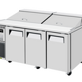 JST-72-N Turbo Air 71" 3 Door Refrigerated Sandwich/Salad Prep Table-Turbo Air