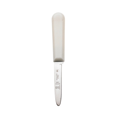 Mercer Culinary M33026A 3.25 Inch Clam Knife with White Polypropylene Handle