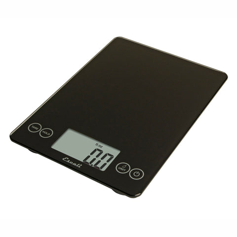 SCDG15BK CFS Brands Escali Black 15 Lb. Stainless Steel Digital Scale w/ Glass Platform