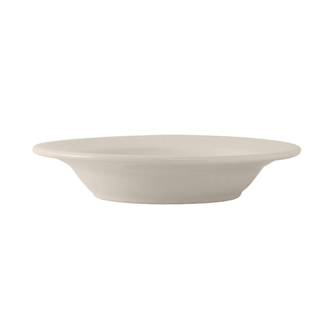 Tuxton China TRE-003 9 oz. American White/Eggshell Reno/Nevada Rim Soup Bowl
