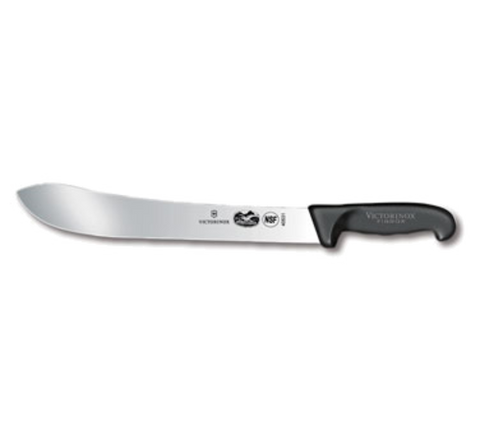 Victorinox 5.7403.31B Butcher Knife - 12" Stamped Blade with Black Fibrox Handle
