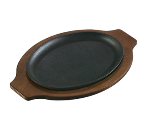 Lodge Manufacturing LOSH3 10 Inch Handleless Oval Cast Iron Serving Griddle