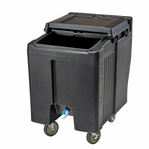 Cambro ICS125T110 125 lb SlidingLid Insulated Mobile Ice Caddy, Black