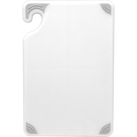 San Jamar CBG6938WH Saf-T-Grip 6" x 9" x 3/8" White Bar Cutting Board