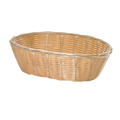 1176W Tablecraft 10" x 6-1/2" x 3" Beige Oval Rattan Basket-Tablecraft Products