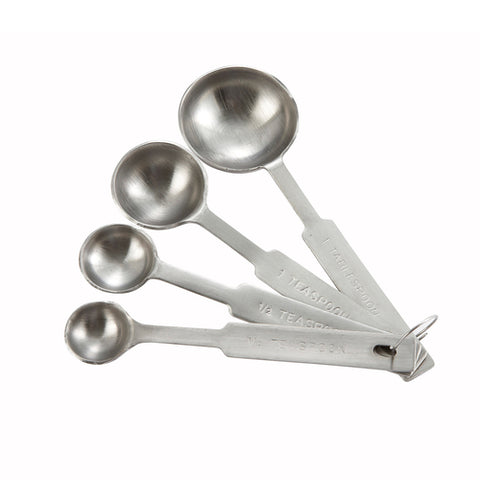 MSPD-4X Winco 4-Piece Deluxe Stainless Steel Measuring Spoon Set