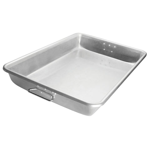 ALRP-1826H Winco 17-3/4" x 25-3/4" Aluminum Double Roast Pan w/ Handles-WINCO