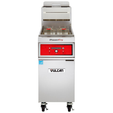 Vulcan 1TR45AF PowerFry3 Gas Floor Fryer - 50 lb Single Vat, Natural Gas, Built-In Filtration