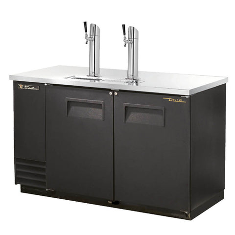 TDD-2-HC True 59" Black 2-Column Draft Beer Dispenser w/ (2) Keg Capacity-True MFG Co.