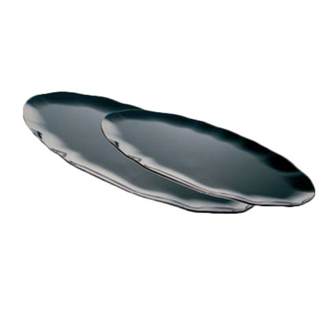 RF2024B Thunder Group Black Pearl 24" x 10" Oval Melamine Platter-Thunder Group
