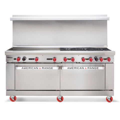 Ar72G American Range Range, 72\" Griddle With 5/8" Thick Grill Plate, (2) Ovens-American Range