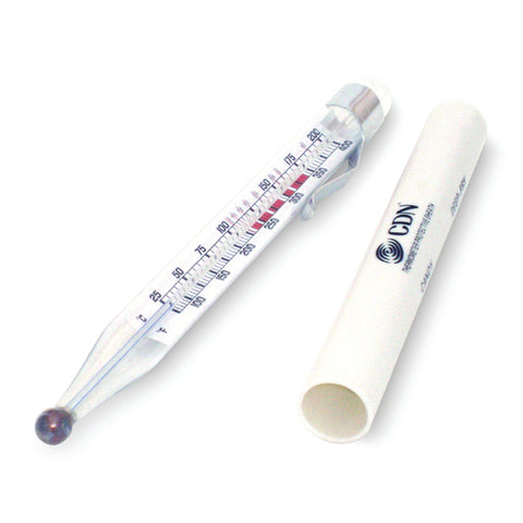 CDN TCF400 Candy and Deep Fry Thermometer, 75 to 400°F, Laboratory Glass