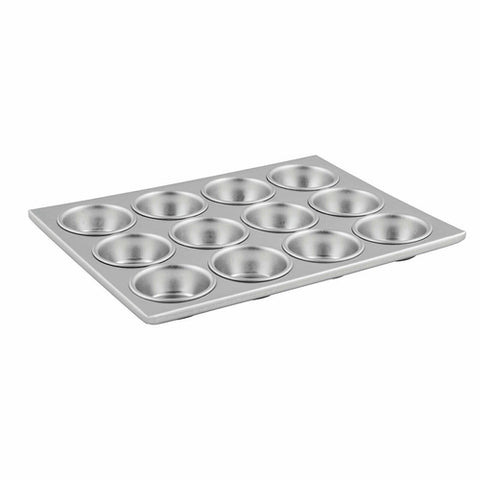 AMF-12 Winco 12 Cup Aluminum Muffin Pan-WINCO