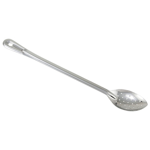 BSPN-18 WincoBasting Spoon, 18" long, perforated, one-piece, stainless steel, Prime, NSF-WINCO