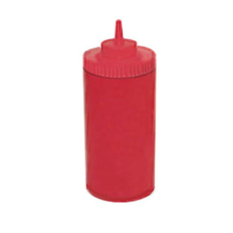 Winco PSW-32R 32 oz Wide-Mouth Squeeze Bottle, Red