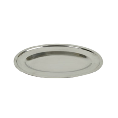 Thunder Group SLOP018 18" Oval Stainless Steel Serving Platter with Mirror Finish