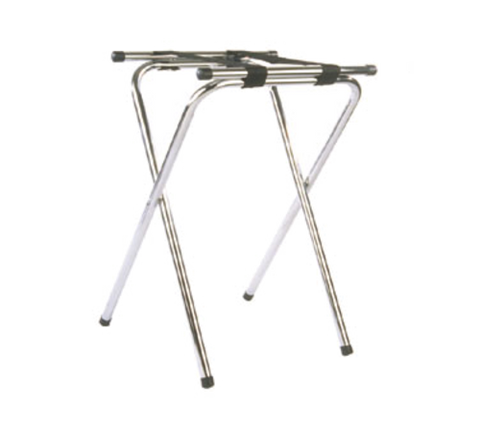 Crestware CTS Tubular Folding Tray Stand with Nylon Straps, Chrome, 32"H