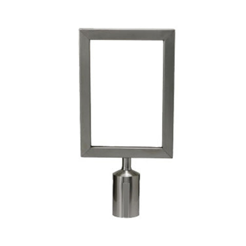 Winco CGSF-12S Stainless Steel Stanchion Top Sign Frame