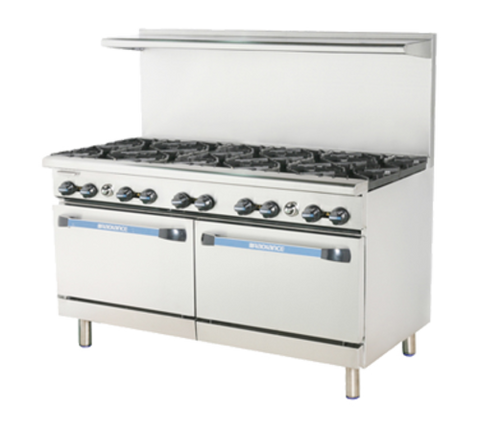 Turbo Air TAR-10 60" 10-Burner Commercial Gas Range with 2 Standard Ovens