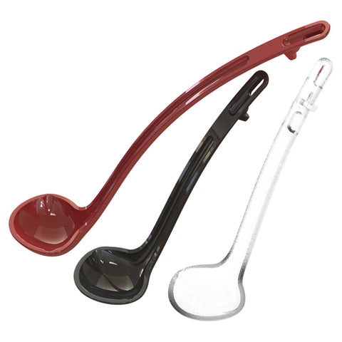 Winco CVLD-8K CURV One-Piece Dual Spout Polycarbonate Ladle, Black, 3/4 oz, 8-1/2"