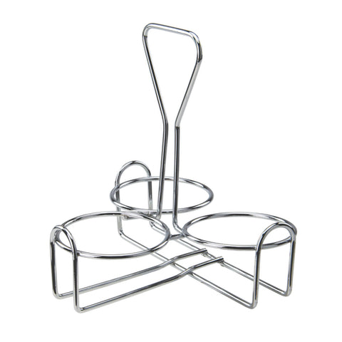 Winco WH-4 Chrome Plated 3-Ring Condiment Jar Rack
