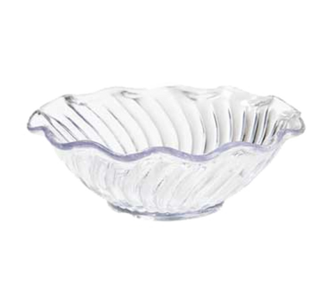 GET Enterprises DD-70-CL 12 oz Clear SAN Plastic Scalloped Dessert Dish