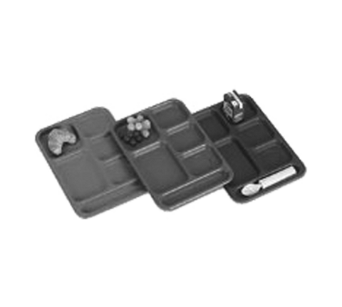 Cambro PS1014416 Penny-Saver 6-Compartment Cranberry Serving Tray, 10" x 14-1/2"