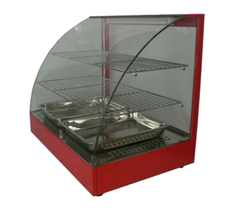 Cozoc FW5004-2 Countertop Hot Food Warmer Merchandiser with Curved Glass