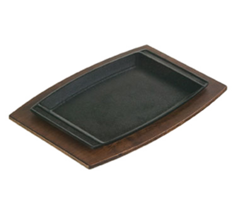 Lodge Cast Iron UCPU Rectangular Wood Underliner, Walnut Stain