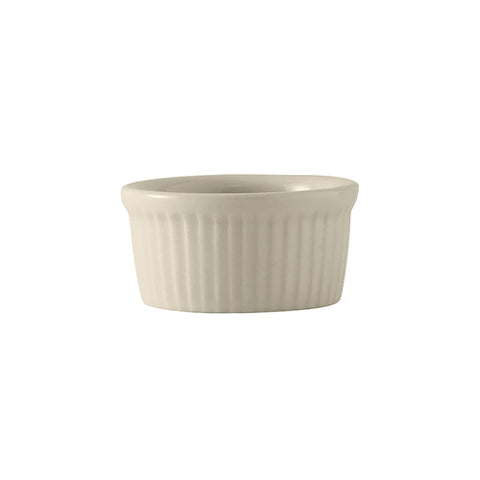 BEX-0452 Tuxton DuraTux 4.5 Oz. Eggshell Fluted China Ramekin