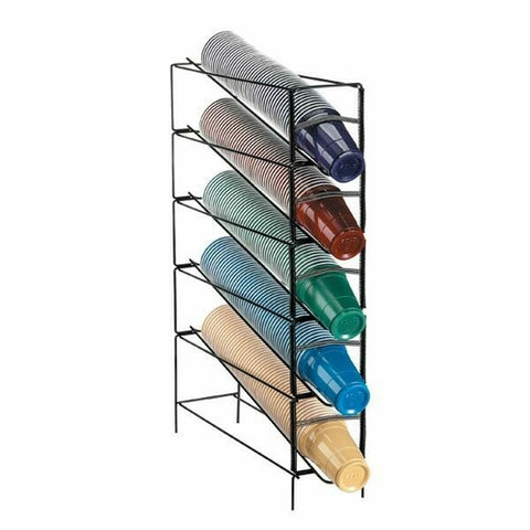 Dispense-Rite WR-CT-5 Five-Section Countertop Wire Rack Cup Dispenser