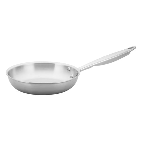 Tgfp-8 Winco Fry Pan 8"Dia Stainless Steel, Tri-Gen Induction