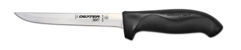 S360-6F-PCP Dexter Russell 6" Narrow Flexible Boning Knife, Black Handle