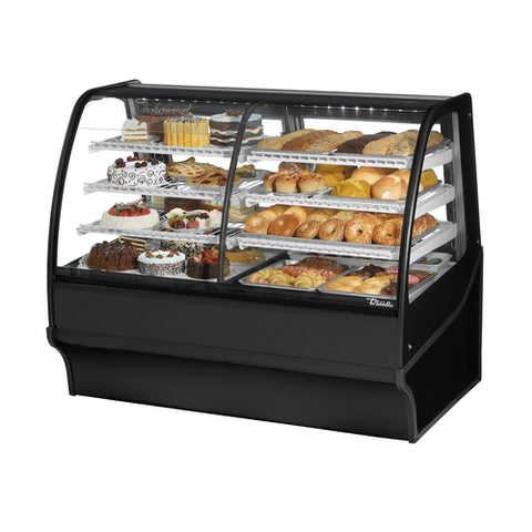 TDM-DZ-59-GE/GE-B-W True Mfg. – Specialty Display Merchandiser, dual zone (dry/refrigerated), 59-1/4"W