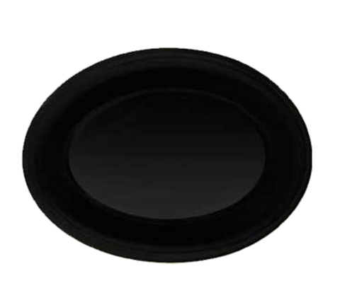 G.E.T. Enterprises OP-135-BK Black Elegance 13.5" x 10.25" Oval Melamine Platter