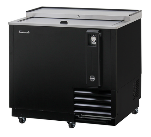 TBC-36SB-N6 Turbo Air 36" 1-Section Black Bottle Cooler