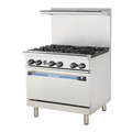 TAR-6 Turbo Air 36" 6-Burner Gas Range w/ (1) Oven-Turbo Air